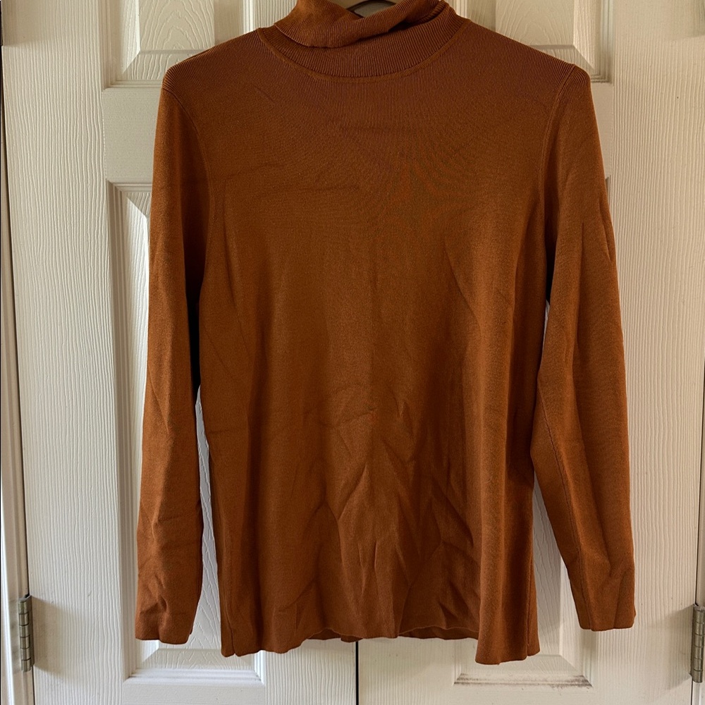 Chico's Turtleneck Sweater in Rust Size 3